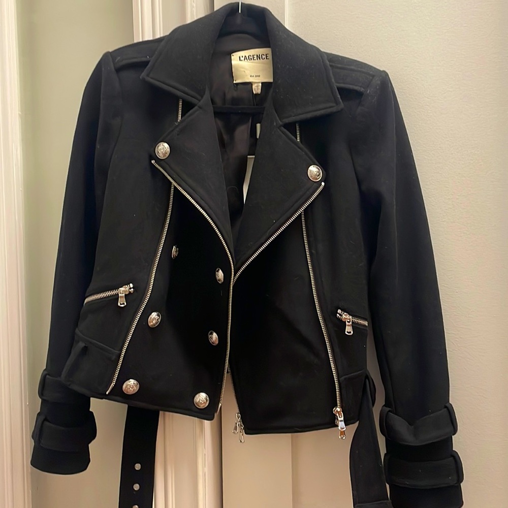 L’Agence NWT Black Moto Jacket